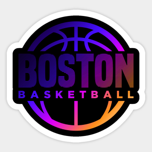 Boston Basketball Sticker